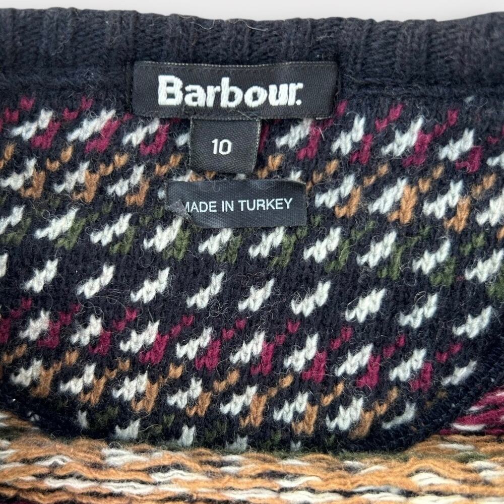 Barbour 100% Lambswool Sweater Women's Size 10 Cozycore Preppy Quiet Luxury - Picture 11 of 11